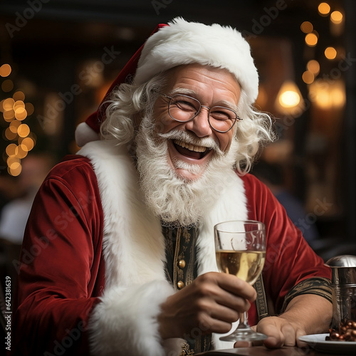 Portrait of Santa Claus Celebrating