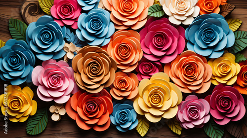 Whimsical Petal Palette Multicolored 3D Flowers