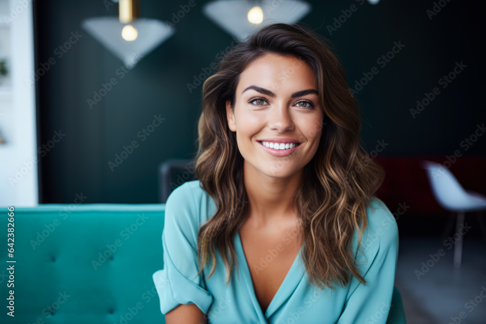 Obraz premium Portrait of a beautiful woman looking at the camera