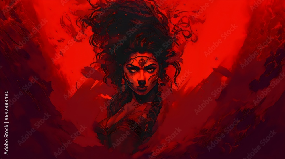 Hindu goddess Durga generated by Ai