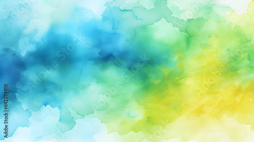 Green yellow abstract watercolor background