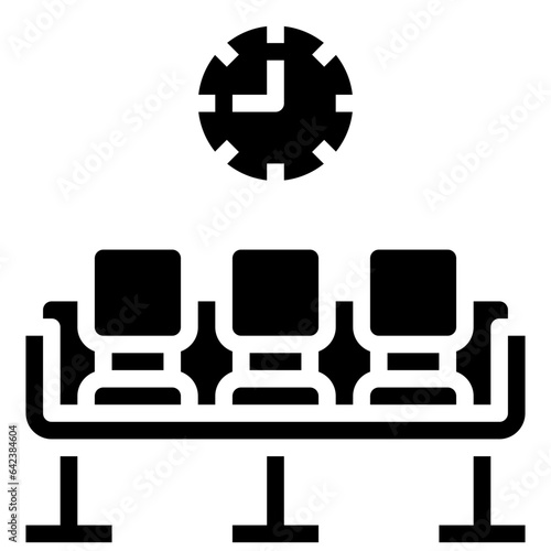 WAITING HALL line icon,linear,outline,graphic,illustration