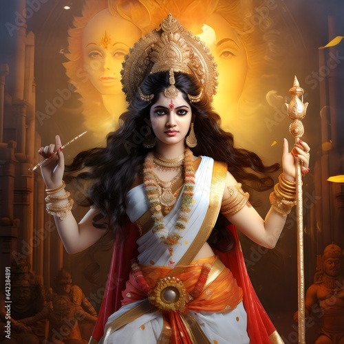 Hindu goddess Durga generated by Ai