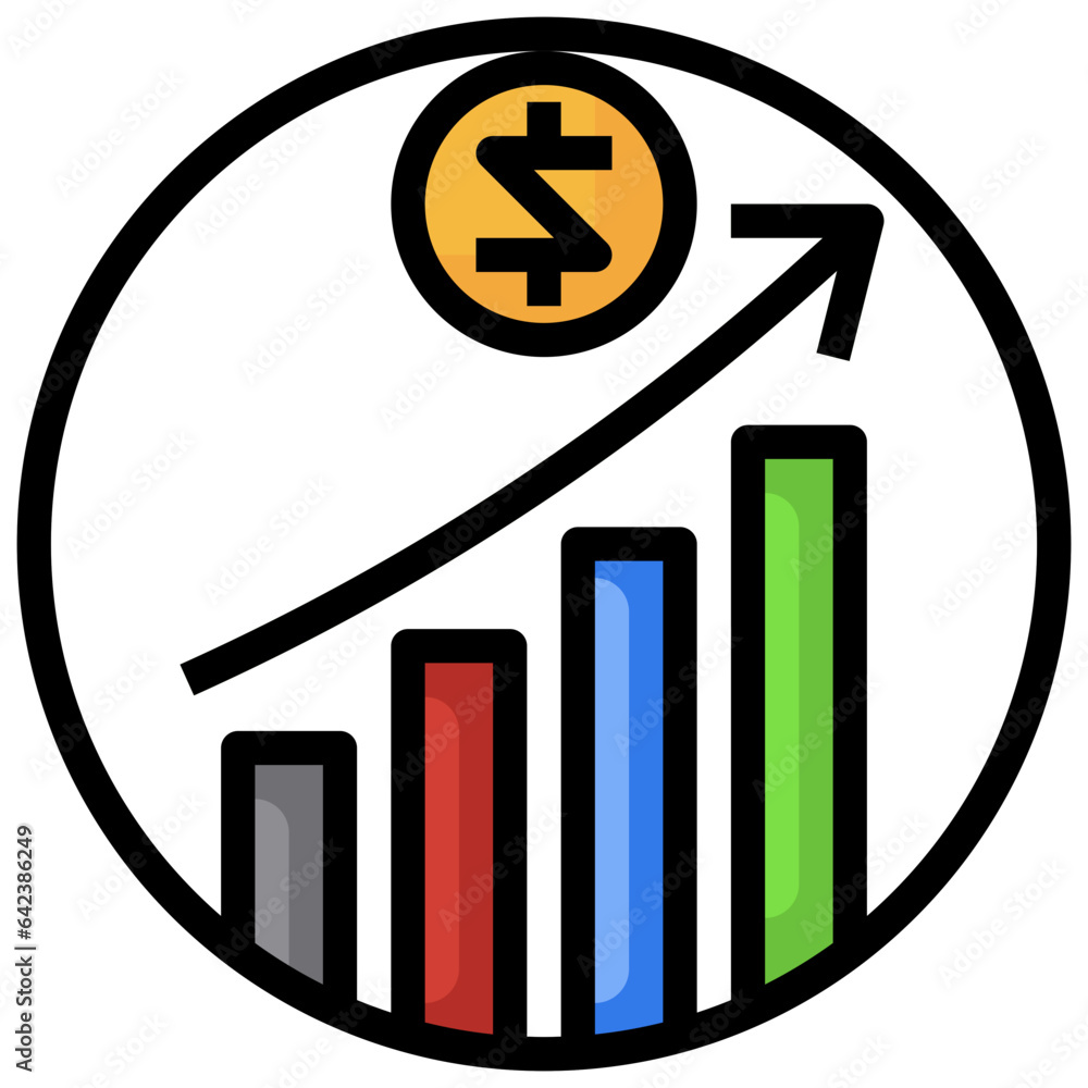 GROWTH line icon,linear,outline,graphic,illustration