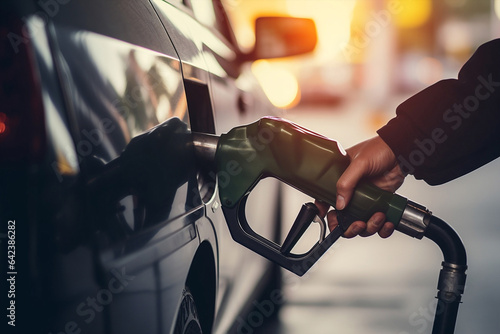 Obraz na plátně Car fuel gasoline station gas