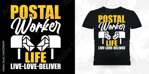 Funny Mailman Mail Retro Vintage Postal Worker T-shirt Design