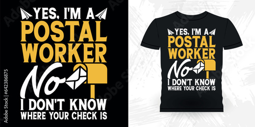 Funny Mailman Mail Retro Vintage Postal Worker T-shirt Design