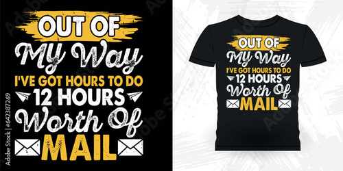 Funny Mailman Mail Retro Vintage Postal Worker T-shirt Design