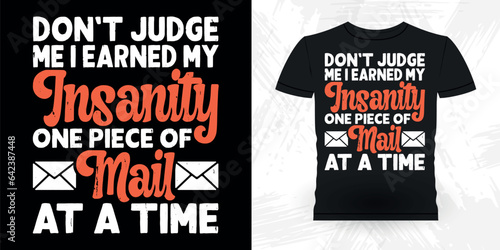 Funny Mailman Mail Retro Vintage Postal Worker T-shirt Design