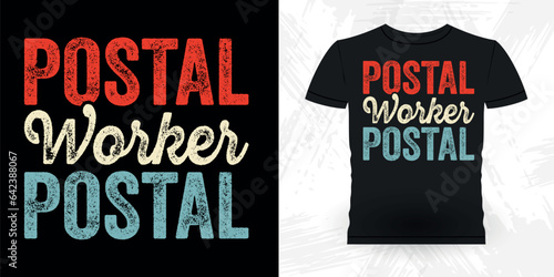 Funny Mailman Mail Retro Vintage Postal Worker T-shirt Design