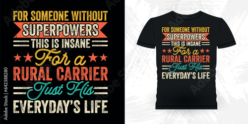 Funny Mailman Mail Retro Vintage Postal Worker T-shirt Design