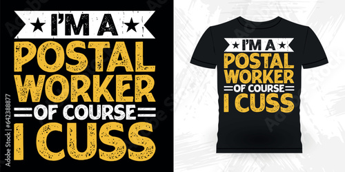 Funny Mailman Mail Retro Vintage Postal Worker T-shirt Design