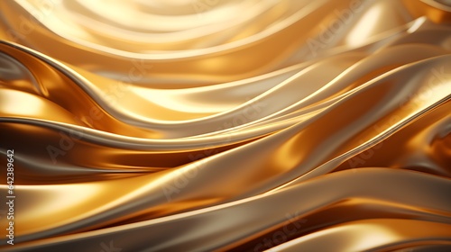 Abstract gold foil background with light reflections