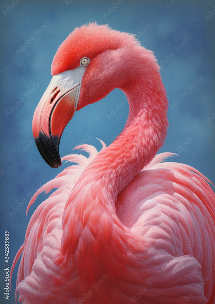 Fototapeta premium Beautiful pink flamingo