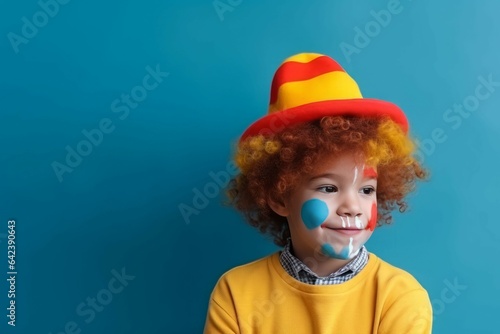 Baby clown costume carnival. Generate Ai