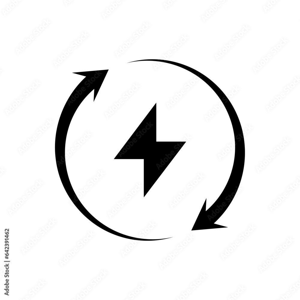 Renewable energy black glyph icon on white Renewable energy black glyph icon on white