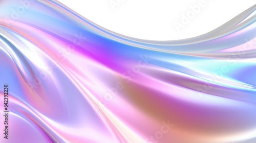 Abstract fluid iridescent holographic neon curved wave gradient background. Design element for backgrounds, banners, wallpapers, covers and posters.