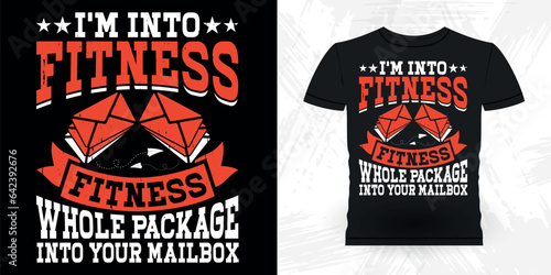 Fitness Lover Funny Mailman Mail Retro Vintage Postal Worker T-shirt Design