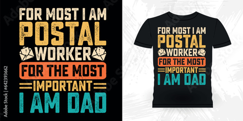 Funny Mailman Mail Retro Vintage Postal Worker T-shirt Design