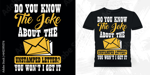 Funny Mailman Mail Retro Vintage Postal Worker T-shirt Design