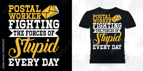 Funny Mailman Mail Retro Vintage Postal Worker T-shirt Design