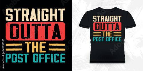 Funny Mailman Mail Retro Vintage Postal Worker T-shirt Design