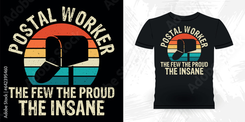 Funny Mailman Mail Retro Vintage Postal Worker T-shirt Design
