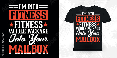 Fitness Lover Funny Mailman Mail Retro Vintage Postal Worker T-shirt Design