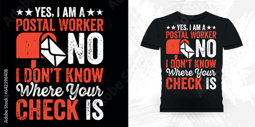 Funny Mailman Mail Retro Vintage Postal Worker T-shirt Design