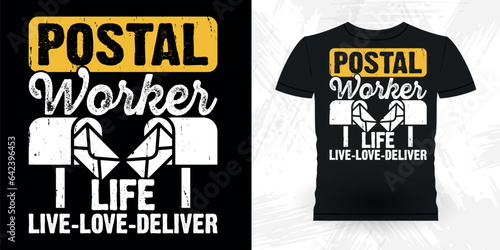 Funny Mailman Mail Retro Vintage Postal Worker T-shirt Design