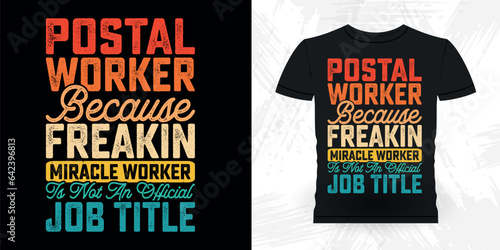 Funny Mailman Mail Retro Vintage Postal Worker T-shirt Design