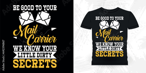 Funny Mailman Mail Retro Vintage Postal Worker T-shirt Design