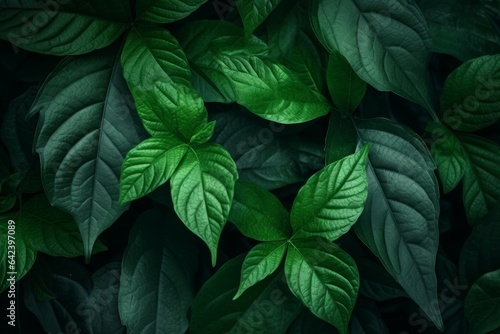 Green leaves background. Generate Ai