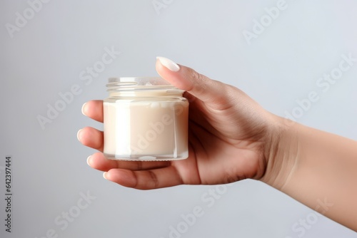 Hand cream jar care. Generate Ai