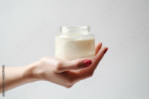 Hand cream jar. Generate Ai