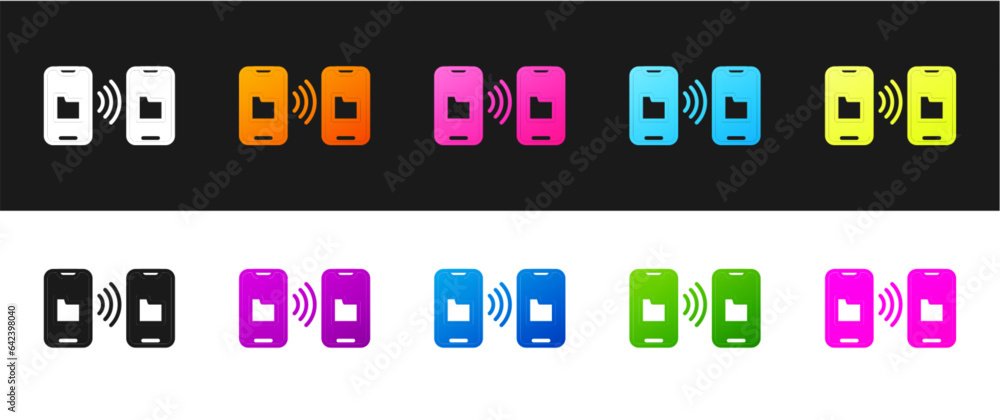 Set Cloud technology data transfer and storage icon isolated on black and white background. Vector Set Cloud technology data transfer and storage icon isolated on black and white background. Vector
