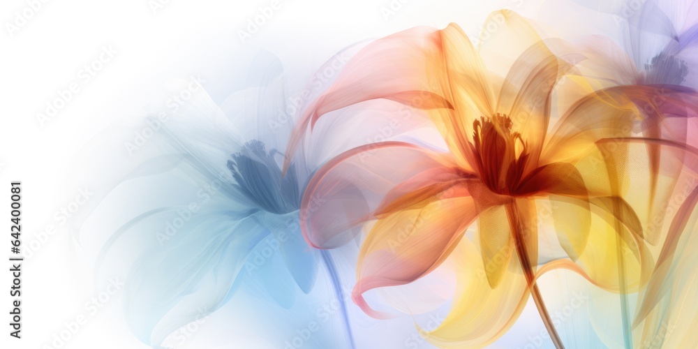 Beautiful abstract colorful transparent floral design background. beautiful Generative AI AIG32
