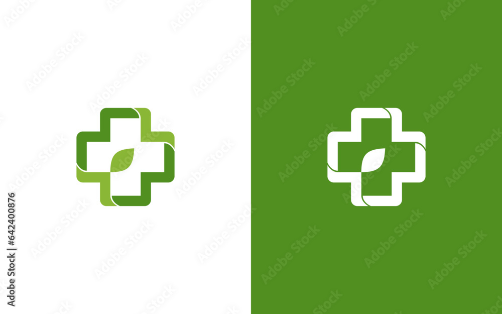 Pharmacy Logo Medicine green cross abstract design vector template. Eco bio natural Medical clinic infinity loop Logotype concept icon. Pharmacy Logo Medicine green cross abstract design vector template. Eco bio natural Medical clinic infinity loop Logotype concept icon.