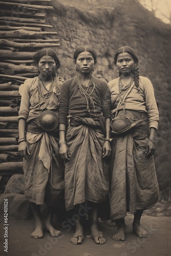 native tribal women from the village.