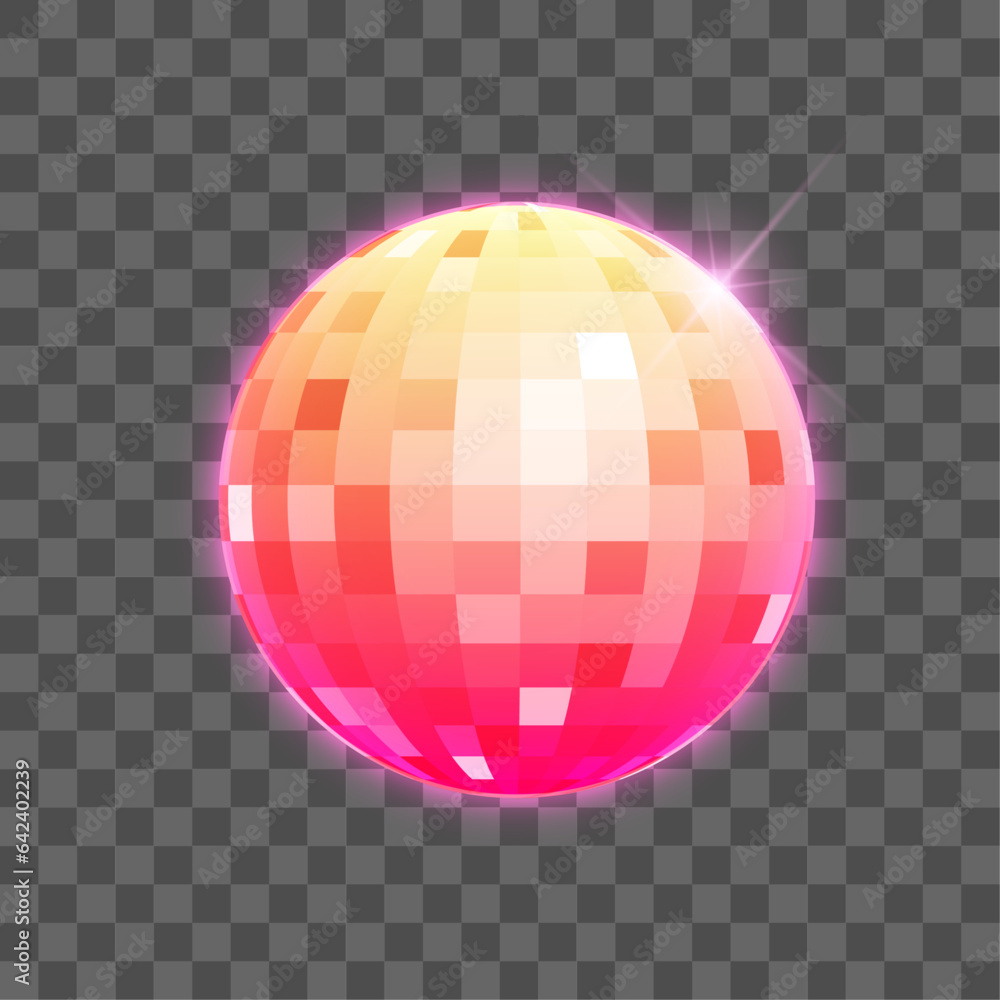 Vector disco ball. mirror reflected circle glamorous ball for night club dance party decent vector realistic Vector disco ball. mirror reflected circle glamorous ball for night club dance party decent vector realistic