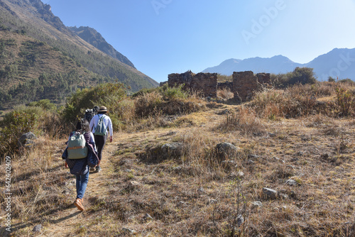 The Inca Ruins of Pumamarca, near the town of Ollantaytambo, Cusco, Peru photo