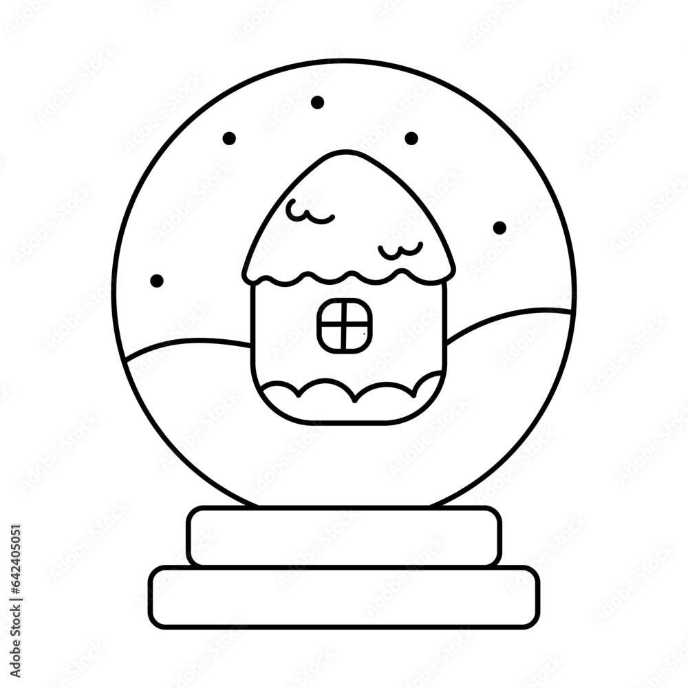 glass ball snow christmas new year doodle glass ball snow christmas new year doodle
