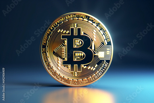 Golden business money coin bitcoin