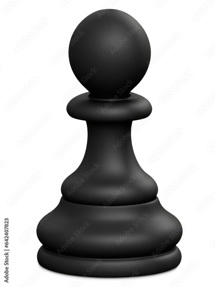 Black chess pawn piece isolated on transparent background. AI Generative Black chess pawn piece isolated on transparent background. AI Generative