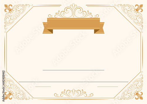 Vector illustration of scholarship or diploma template with modern design, easy to edit font , text and color changes. 