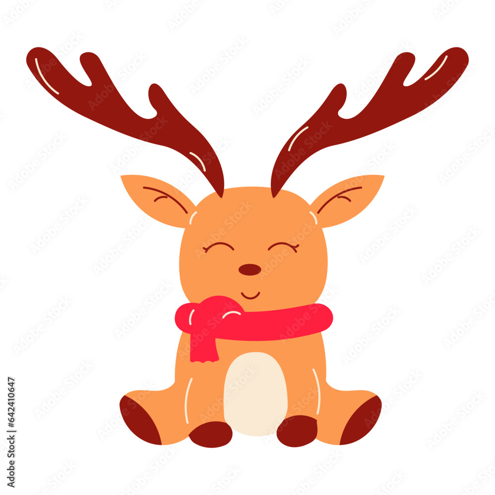 deer christmas character magic animal icon element deer christmas character magic animal icon element