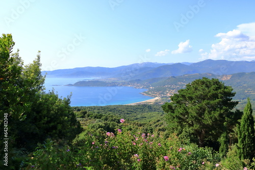 View of the Gulf of Liscia in Calcatoggio, Ajaccio, Corsica, France photo