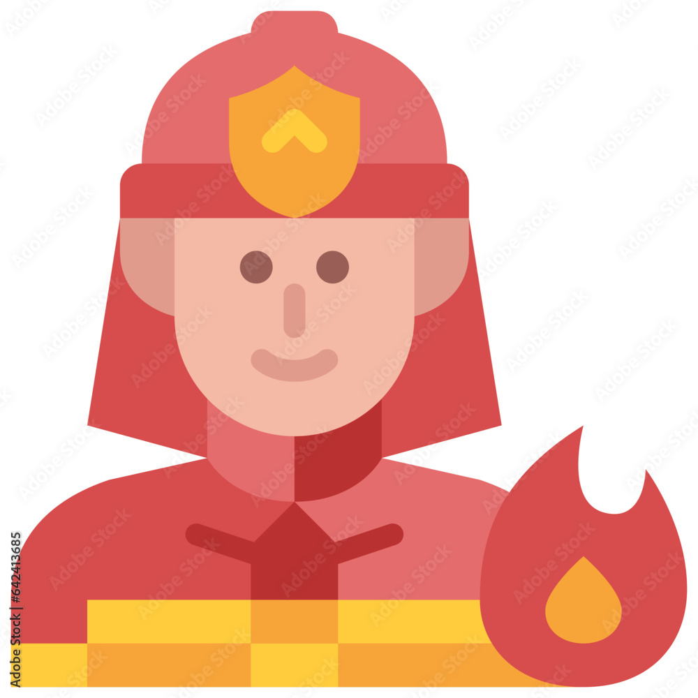 firefighter flat icon