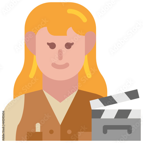 female director flat icon