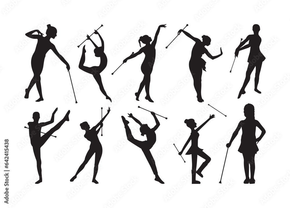 Baton Twirling Vector Bundle Baton Twirling Clipart Twirling Clipart Baton Twirling